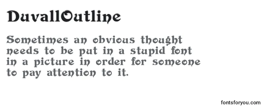DuvallOutline (125667) フォントのレビュー