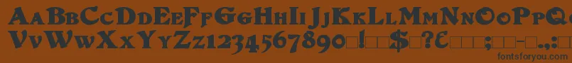 DuvallSmallCaps Bold Font – Black Fonts on Brown Background