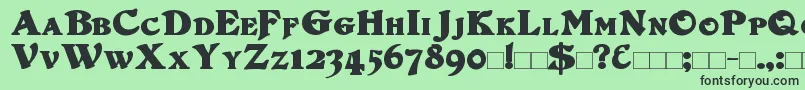 DuvallSmallCaps Bold Font – Black Fonts on Green Background