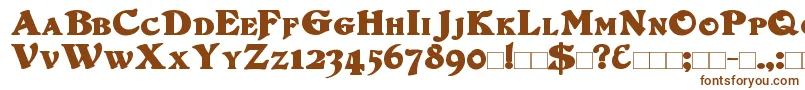 DuvallSmallCaps Bold Font – Brown Fonts on White Background