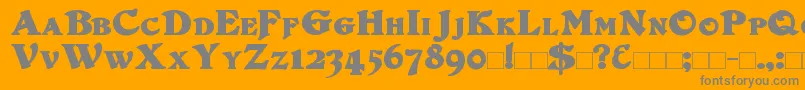 Saiba mais sobre a fonte DuvallSmallCaps Bold Fonte DuvallSmallCaps Bold – fontes cinzas em um fundo laranja