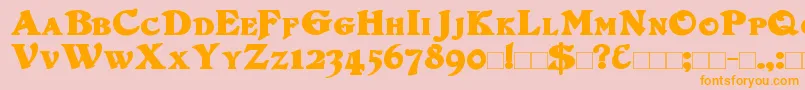 Police DuvallSmallCaps Bold – polices orange sur fond rose