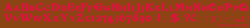 DuvallSmallCaps Bold Font – Red Fonts on Brown Background