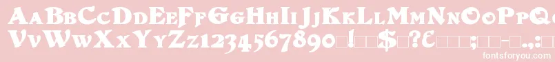 DuvallSmallCaps Bold Font – White Fonts on Pink Background