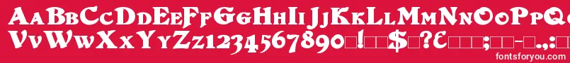DuvallSmallCaps Bold Font – White Fonts on Red Background