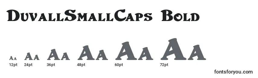 Rozmiary czcionki DuvallSmallCaps Bold