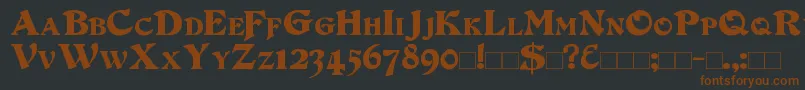 DuvallSmallCaps Font – Brown Fonts on Black Background