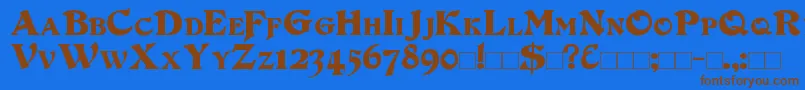 Шрифт DuvallSmallCaps – коричневые шрифты на синем фоне
