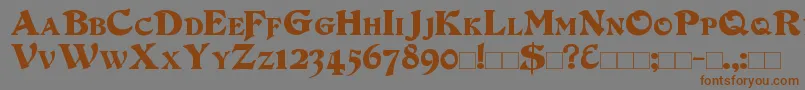 DuvallSmallCaps Font – Brown Fonts on Gray Background
