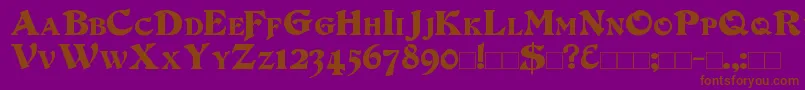 DuvallSmallCaps Font – Brown Fonts on Purple Background