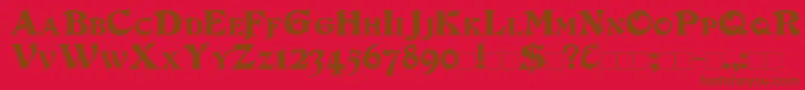 DuvallSmallCaps Font – Brown Fonts on Red Background