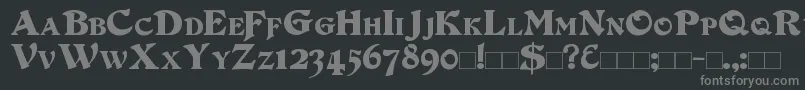 DuvallSmallCaps Font – Gray Fonts on Black Background