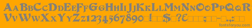DuvallSmallCaps Font – Gray Fonts on Orange Background