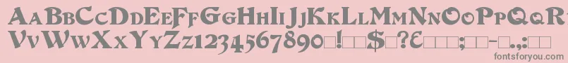 DuvallSmallCaps Font – Gray Fonts on Pink Background