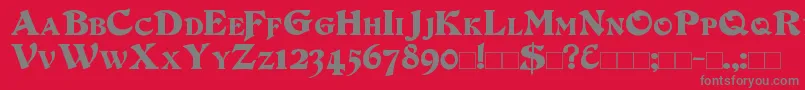 DuvallSmallCaps Font – Gray Fonts on Red Background