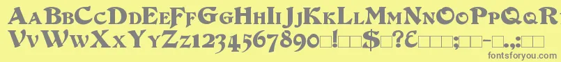 DuvallSmallCaps Font – Gray Fonts on Yellow Background