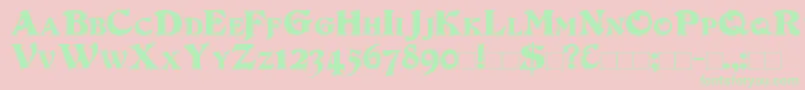 DuvallSmallCaps Font – Green Fonts on Pink Background