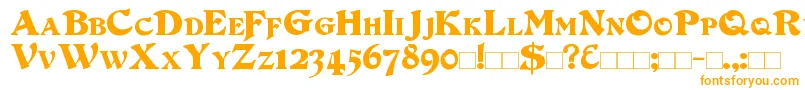DuvallSmallCaps Font – Orange Fonts on White Background