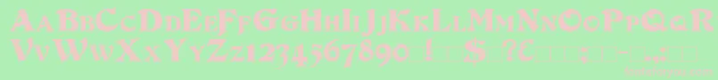 DuvallSmallCaps Font – Pink Fonts on Green Background