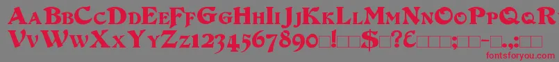 DuvallSmallCaps Font – Red Fonts on Gray Background