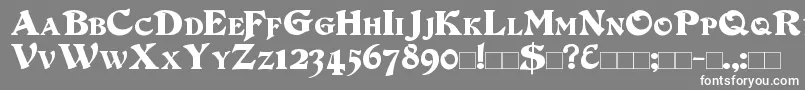 DuvallSmallCaps Font – White Fonts on Gray Background