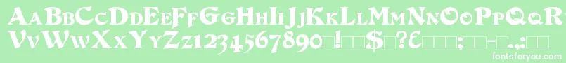 DuvallSmallCaps Font – White Fonts on Green Background