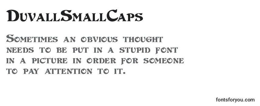 DuvallSmallCaps (125669) -fontin tarkastelu