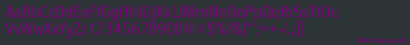 Czcionka RoundestserialLightRegular – fioletowe czcionki na czarnym tle