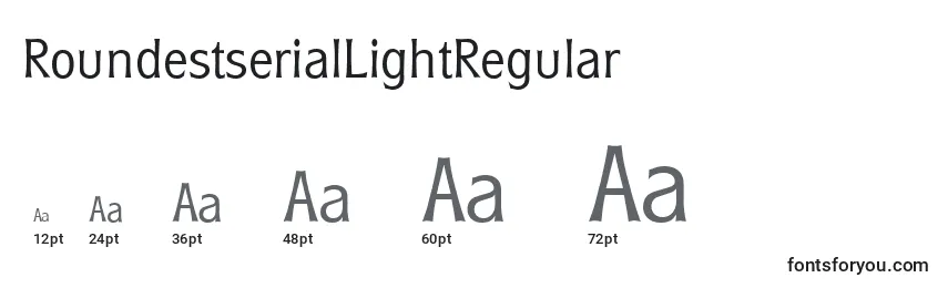 Размеры шрифта RoundestserialLightRegular