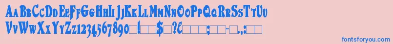 DuvallSmallCapsCondensed Bold Font – Blue Fonts on Pink Background