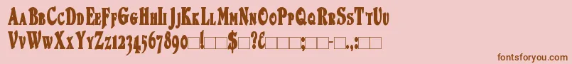 DuvallSmallCapsCondensed Bold Font – Brown Fonts on Pink Background