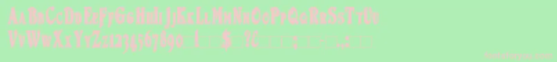 DuvallSmallCapsCondensed Bold Font – Pink Fonts on Green Background