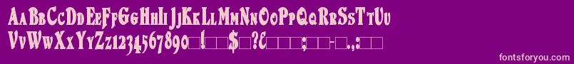 DuvallSmallCapsCondensed Bold Font – Pink Fonts on Purple Background
