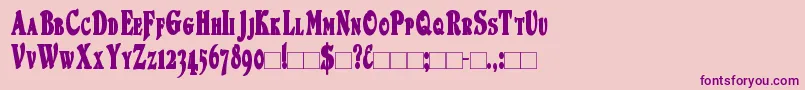 DuvallSmallCapsCondensed Bold Font – Purple Fonts on Pink Background