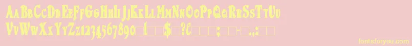 DuvallSmallCapsCondensed Bold Font – Yellow Fonts on Pink Background