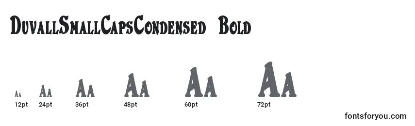 DuvallSmallCapsCondensed Bold Font Sizes