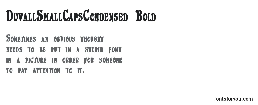 DuvallSmallCapsCondensed Bold-fontti