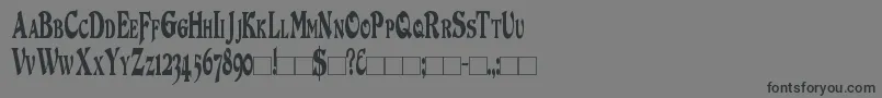 Шрифт DuvallSmallCapsCondensed – чёрные шрифты на сером фоне