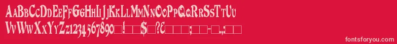 fuente DuvallSmallCapsCondensed – Fuentes Rosadas Sobre Fondo Rojo