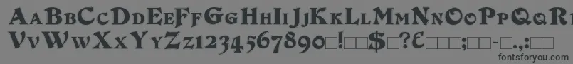 DuvallSmallCapsOutline Font – Black Fonts on Gray Background