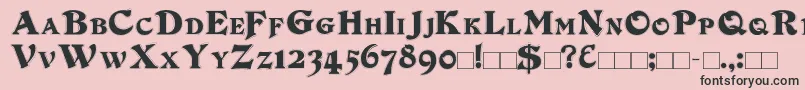 DuvallSmallCapsOutline Font – Black Fonts on Pink Background