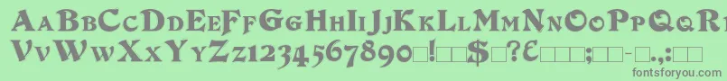 DuvallSmallCapsOutline Font – Gray Fonts on Green Background