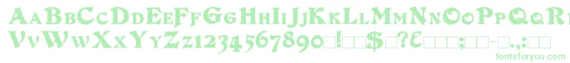 DuvallSmallCapsOutline Font – Green Fonts on White Background