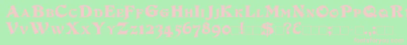 DuvallSmallCapsOutline Font – Pink Fonts on Green Background