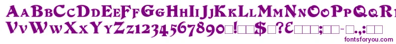 DuvallSmallCapsOutline-Schriftart – Violette Schriften auf weißem Hintergrund