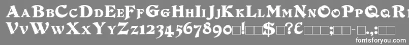 フォントDuvallSmallCapsOutline – 灰色の背景に白い文字