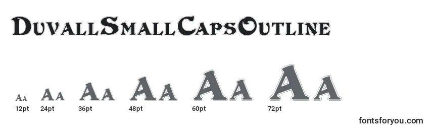 DuvallSmallCapsOutline (125672) Font Sizes