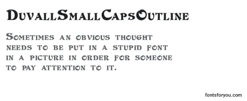 Schriftart DuvallSmallCapsOutline (125672)