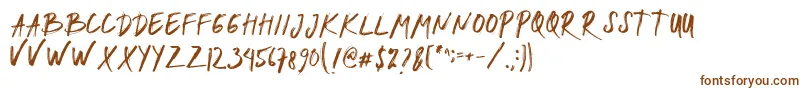 Шрифт DVORAK – коричневые шрифты на белом фоне