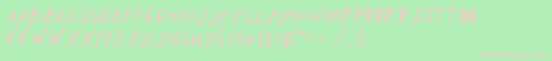 DVORAK Font – Pink Fonts on Green Background